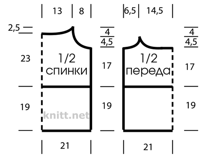 Вязаный ажурный топ в смешаной технике
