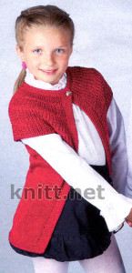 Жакет красного цвета для девочки