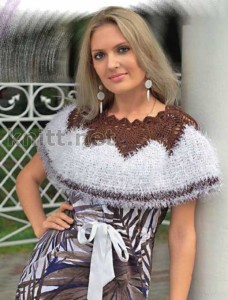 Вязаная крючком пелерина